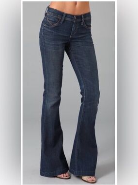 Citizens of Humanity dark denim wide leg flare